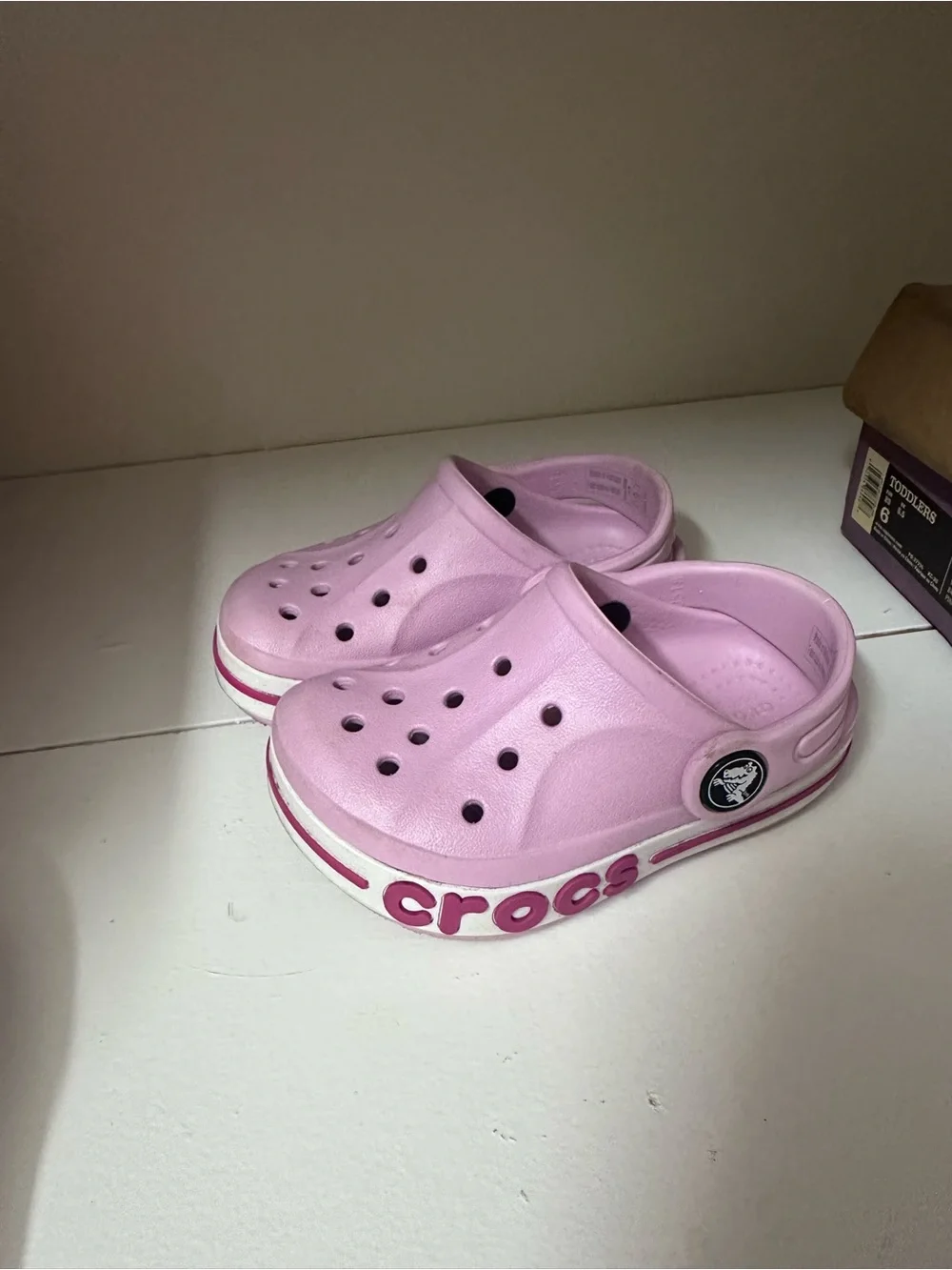 CROCS Kids' Lightweight Clog in Light Pink